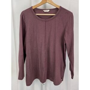 MARKETPLACE India  Size S Stitched Long Sleeve Tee Top Stretch Cotton Purple